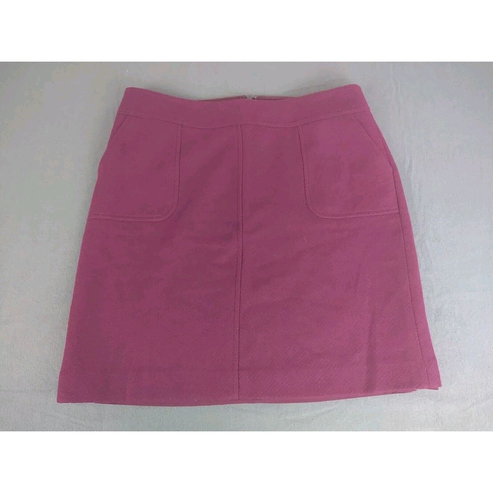 Talbots Lined Skirt Ladies 12P Purple A-line Pockets Wool Classic Work Evening